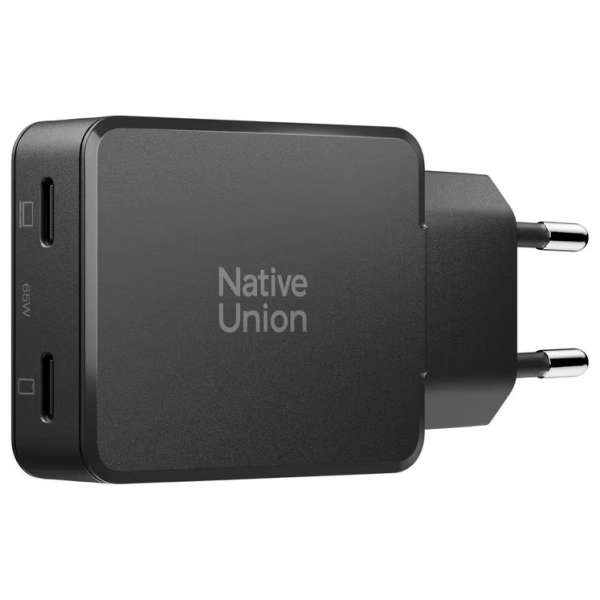 Native Union Pocket GaN Charger 2xUSB-C PD 65W Black