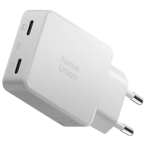 Native Union Pocket GaN Charger 2xUSB-C PD 65W White