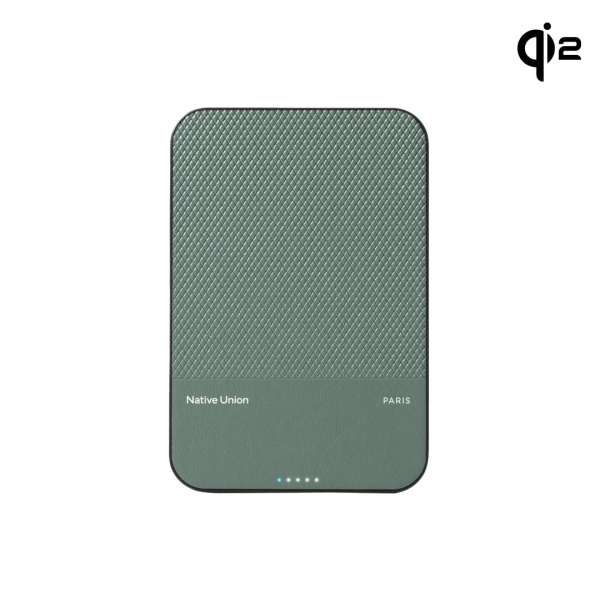 Native Union (Re)Classic Magnetic Power Bank Qi2 5000mAh Slate Green