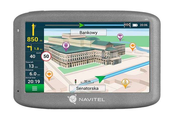 Navitel E505 Magnetic 5" 8GB Európa Térképpel