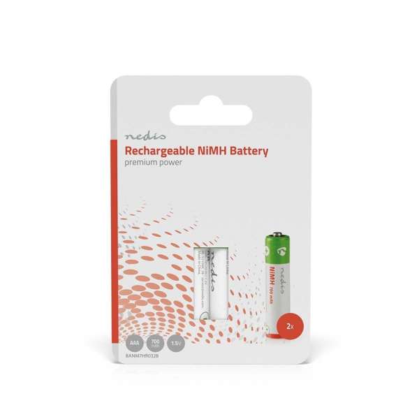 Nedis 700mAh AAA Ni-MH akkumulátor 2db/csomag