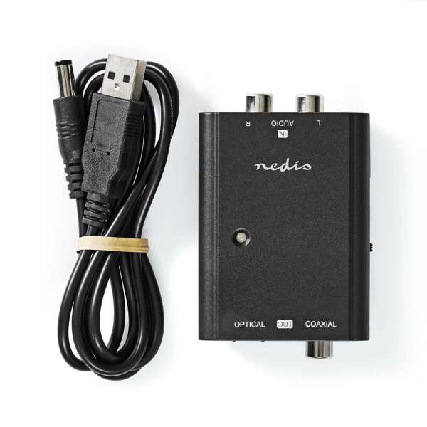 Nedis Analóg digitális audio konverter Black