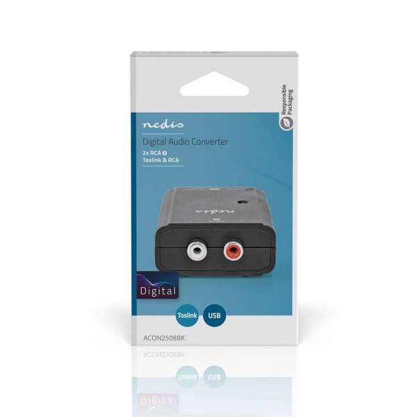 Nedis Analóg digitális audio konverter Black