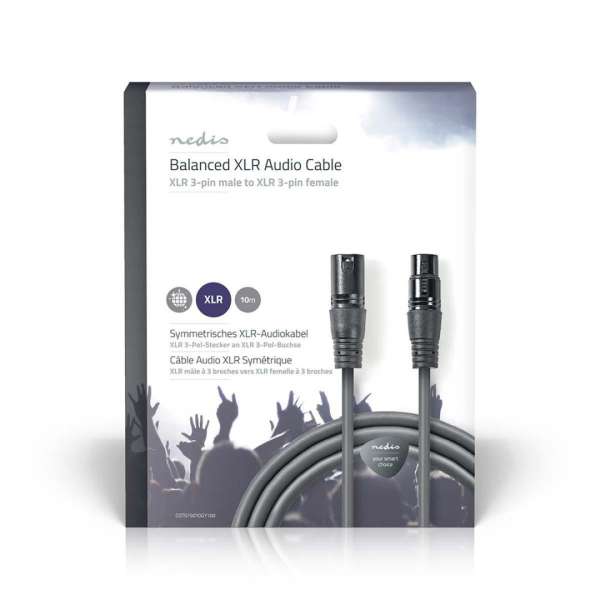 Nedis Balanced Audio Cable 10m Black