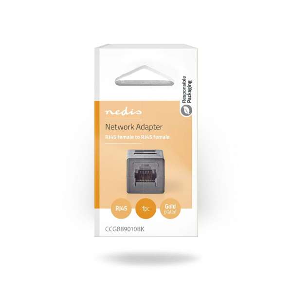 Nedis CAT5e / CAT6 Female Network Coupler Black