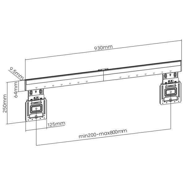 Nedis Fixed TV Wall Mount 43-100" Black
