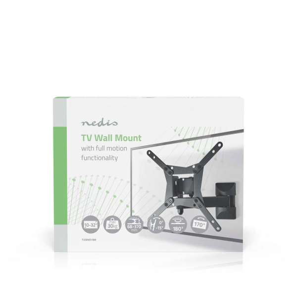 Nedis Full Motion TV Wall Mount 10-32" Black