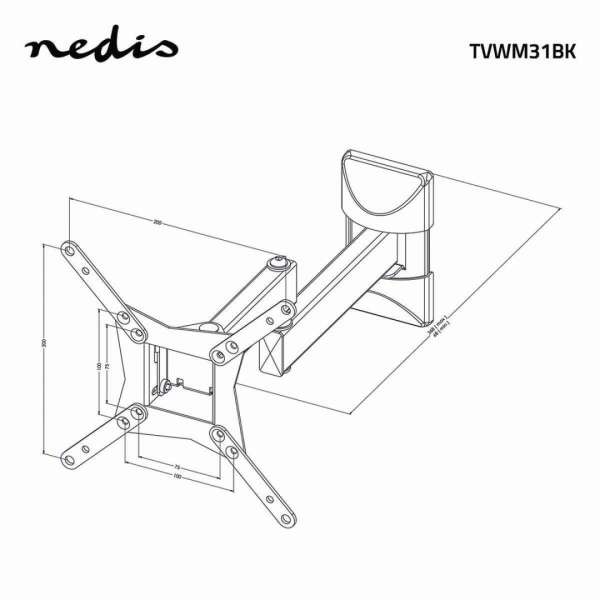 Nedis Full Motion TV Wall Mount 10-32" Black