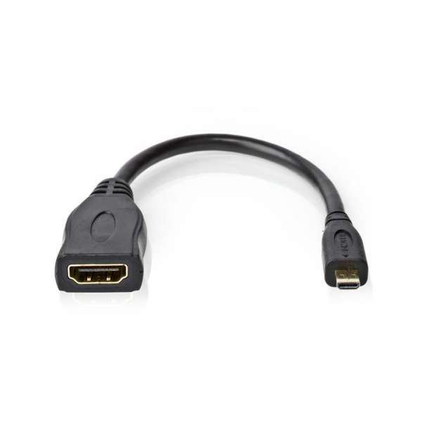 Nedis HDMI Micro Connector HDMI Output 4K@30Hz 0,2m Black