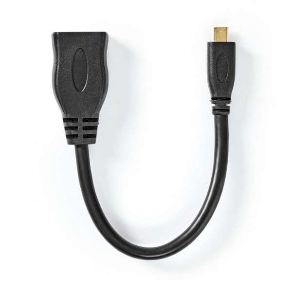 Nedis HDMI Micro Connector HDMI Output 4K@30Hz 0,2m Black