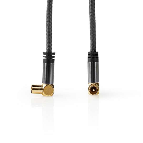 Nedis IEC (Coax) Male - IEC (Coax) Female Cable 5m Gun Metal Grey
