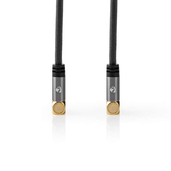 Nedis IEC (Coax) Male - IEC (Coax) Female Cable 5m Gun Metal Grey