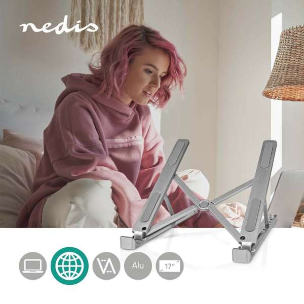 Nedis NBSTND100SI Notebook Stand Silver