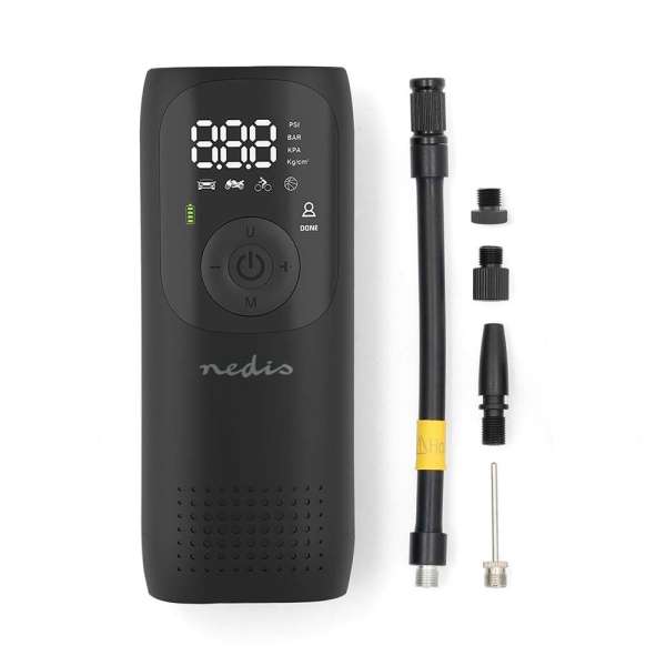 Nedis PAAC10BK Rechargeable Air Compressor