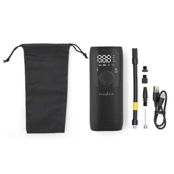 Nedis PAAC10BK Rechargeable Air Compressor