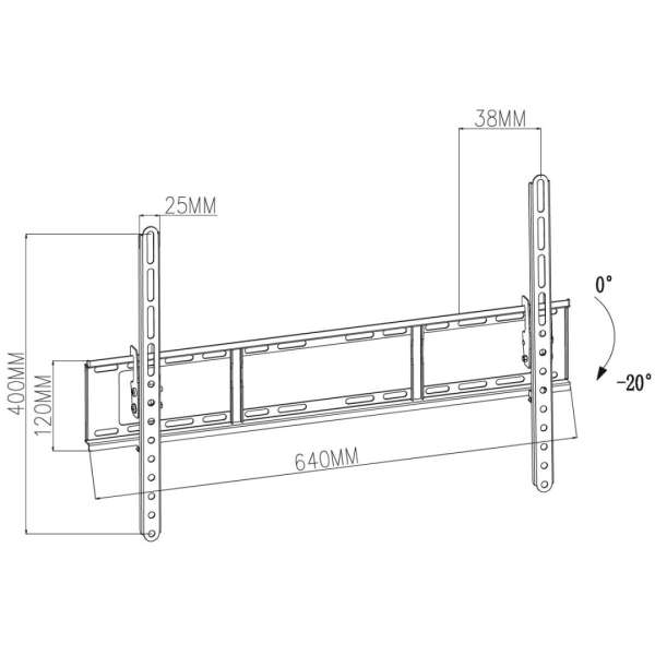 Nedis Tiltable TV Wall Mount 37"-70" Black