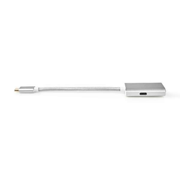 Nedis USB 3.2 Gen 1 USB-C Male - DisplayPort Female USB-C Female 4K60Hz Power delivery 0,20m Grey