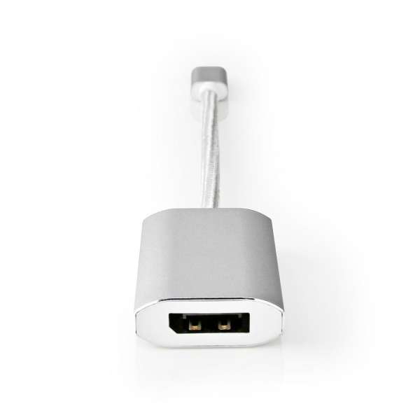 Nedis USB 3.2 Gen 1 USB-C Male - DisplayPort Female USB-C Female 4K60Hz Power delivery 0,20m Grey