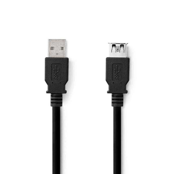 Nedis USB-A to USB-A cable 2m Black