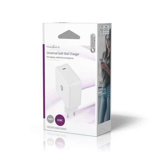 Nedis Wall Charger 100W GaN Quick charge White