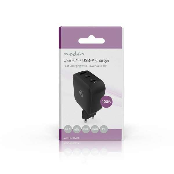 Nedis Wall Charger 100W PD 3.0 Black