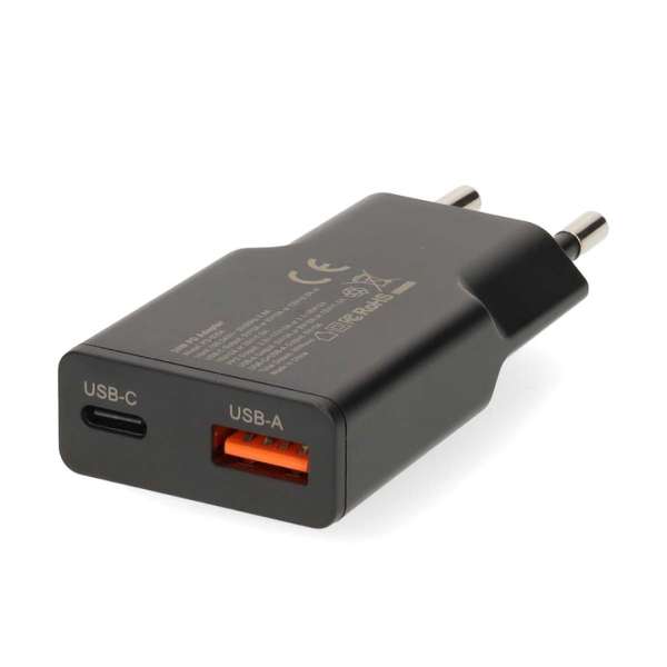Nedis Wall Charger 20W PD 3.0 with 1,5m USB-C cable Black