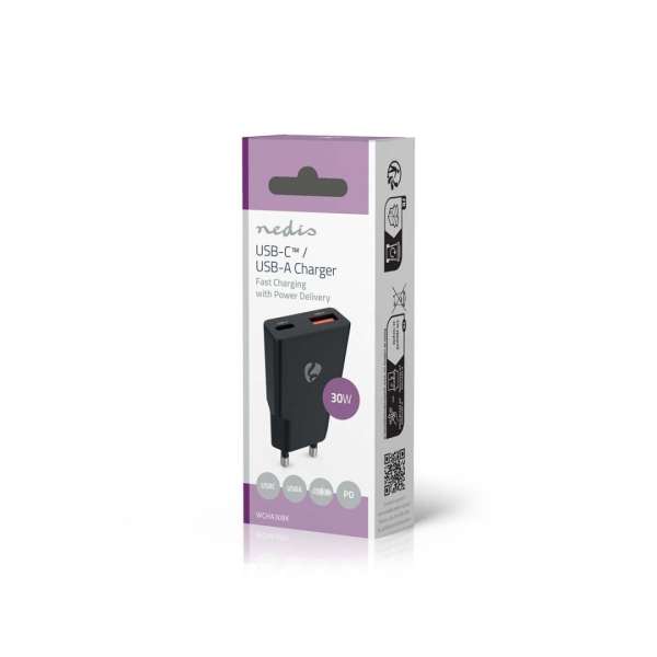 Nedis Wall Charger 30W PD 3.0 Black