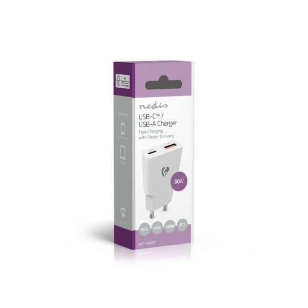 Nedis Wall Charger 30W PD 3.0 White