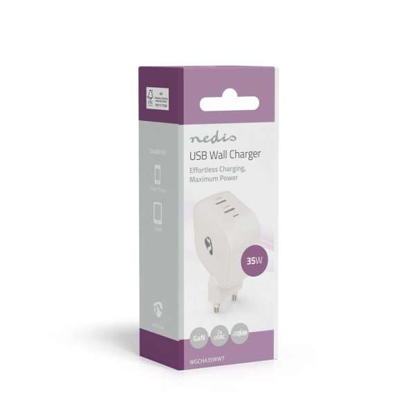 Nedis Wall Charger 35W PD 3.0 White
