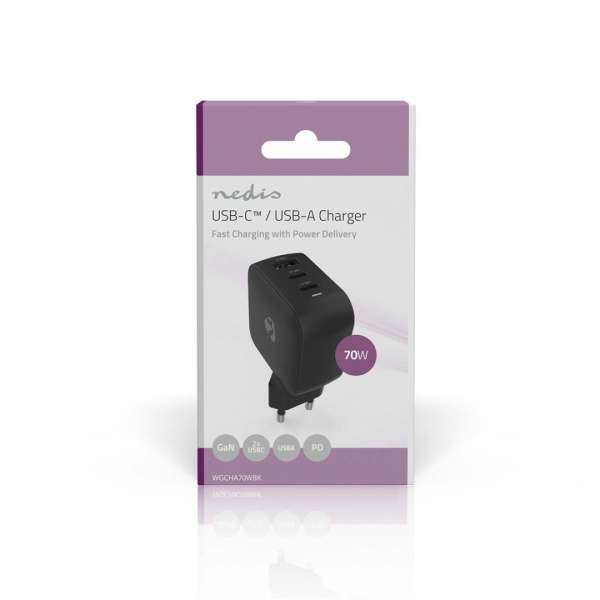 Nedis Wall Charger 70W PD 3.0 Black