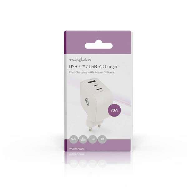 Nedis Wall Charger 70W PD 3.0 White