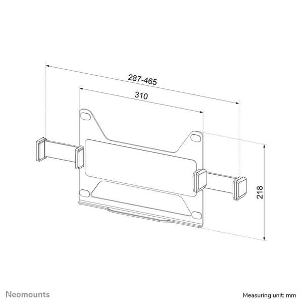 Neomounts ADS20-425BL1 Laptop holder 11,6"-17,3" universal Black