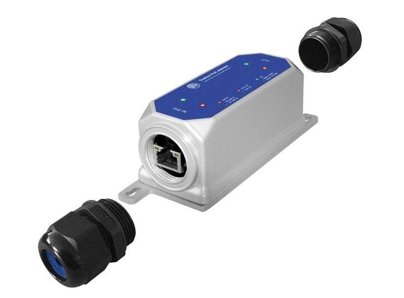 Nestron 1 portos gigabit ethernet PoE extender; 90 W; max. 250 méter; túlfeszültség védelem; IP67; IK10