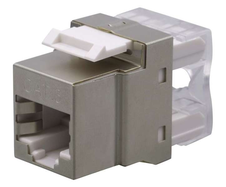 Nestron Keystone STP csatlakozó; Cat6; 180°; dual IDC (Krone/110)