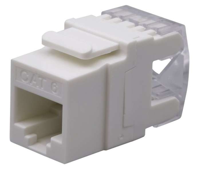 Nestron Keystone UTP csatlakozó; Cat6; 180°; dual IDC (Krone/110)