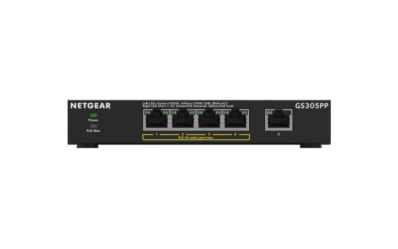 Netgear 5-Port Gigabit Ethernet SOHO Unmanaged PoE+ Switch