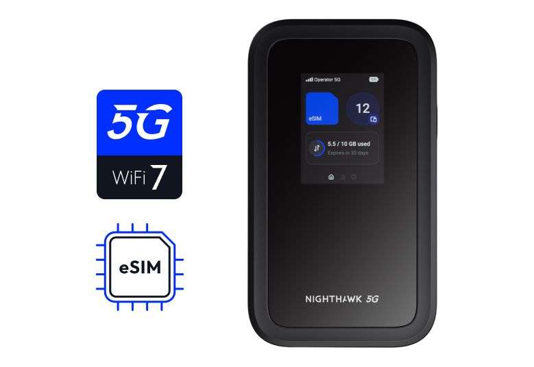 Netgear Nighthawk 5G M7 Mobile WiFi 7 Router with eSIM