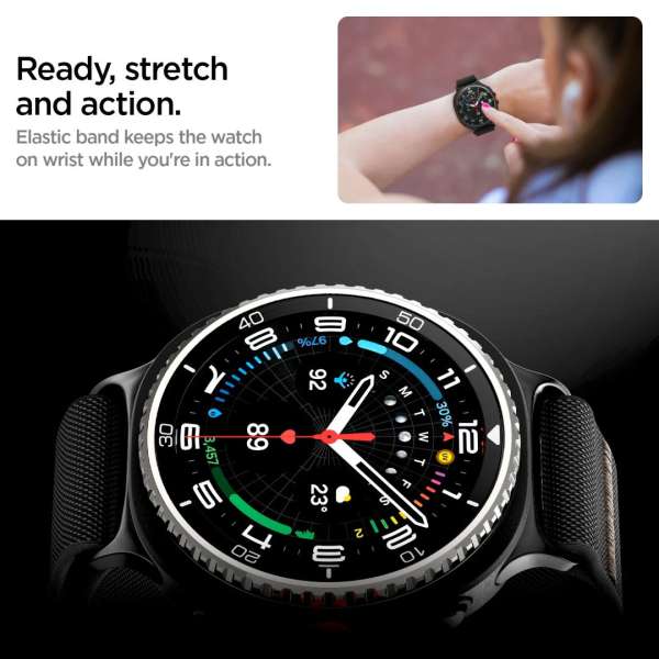Nomad Lite Fit Band for Samsung Galaxy Watch 8 46mm/44mm/40mm Black
