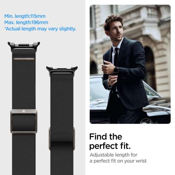 Nomad Lite Fit Band for Samsung Galaxy Watch 8 46mm/44mm/40mm Black