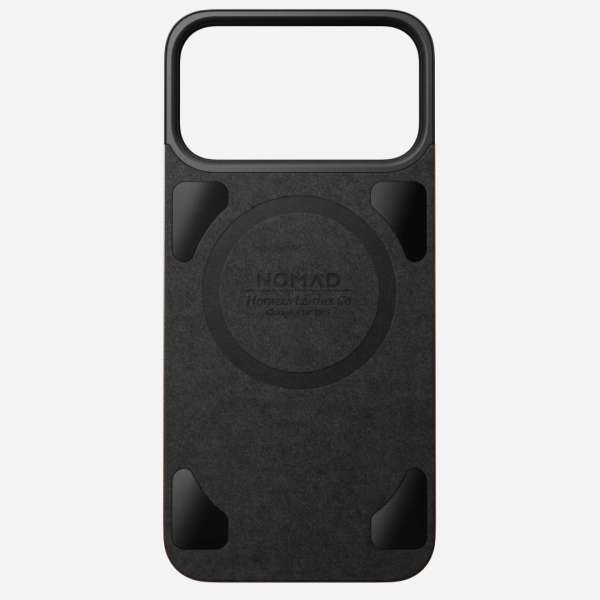 Nomad Magnetic Leather Back (Horween) Magsafe case for iPhone 17 Pro Max Rustic Brown