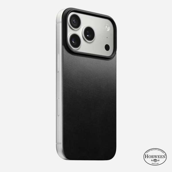 Nomad Magnetic Magsafe Leather Back (Horween) for iPhone 17 Pro Black