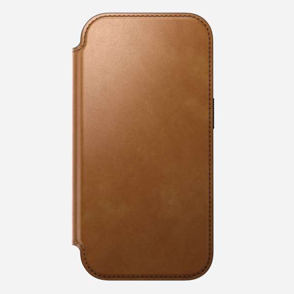 Nomad Modern Leather Folio case for iPhone 17 Pro English Tan