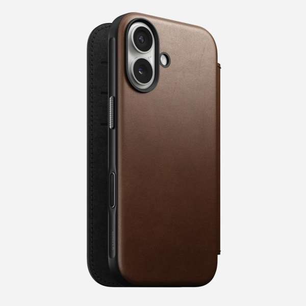 Nomad Modern Leather Folio for iPhone 17 Brown