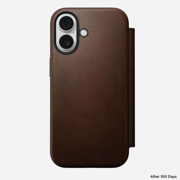 Nomad Modern Leather Folio for iPhone 17 Brown