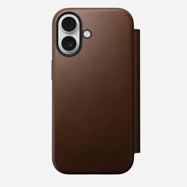 Nomad Modern Leather Folio for iPhone 17 Brown