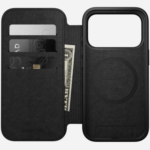 Nomad Modern Leather Folio for iPhone 17 Pro Black