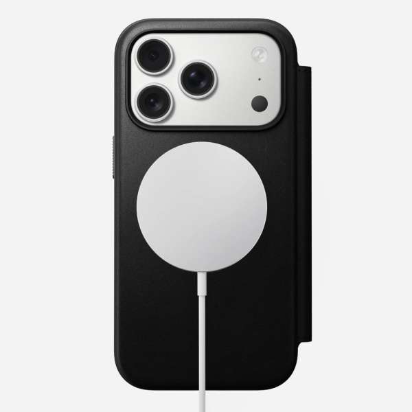 Nomad Modern Leather Folio for iPhone 17 Pro Black