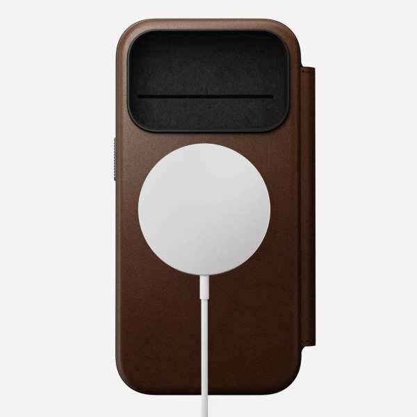 Nomad Modern Leather Folio for iPhone 17 Pro Brown