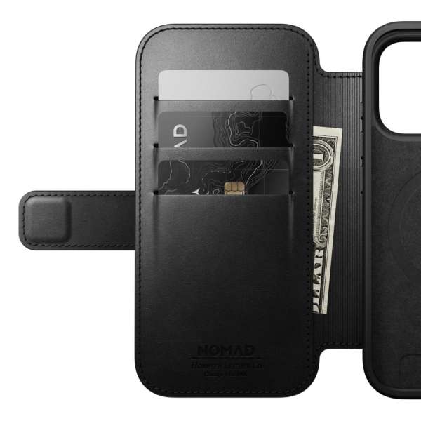 Nomad Modern Leather Folio for iPhone 17 Pro Max Black Horween