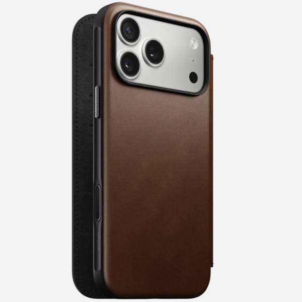Nomad Modern Leather Folio for iPhone 17 Pro Max Brown